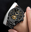 DOM Men's Automatic Mechanical Stainless Steel Watch - Black
