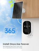 Battery Powered WIFI CCTV Camera Rechargeable with Solar Panel