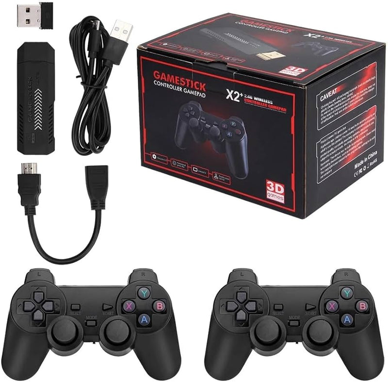 X2 PLUS Video Game Console With Two Double Wireless Controller Game Stick New Retro Game Console 4K HD