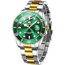 OLEVS Watches for Men  Big Face Waterproof Mens Wristwatch Analog Dress Two Tone Stainless Steel Man Watch Luminous Relojes De Hombre