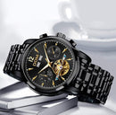 DOM Men's Automatic Mechanical Stainless Steel Watch - Black