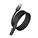 36W Nylon Braided Zinc Alloy Cable with Metallic Kick Stand (U150) USB A to USB C