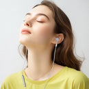 Universal Digital USB-C Wired Earphones with Microphone, Nylon Braided Wire (L3) White