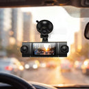 Premium 4-Way Dash Camera with 3" IPS HD Display, Dual 360° Rotatable Cabin & Rear Cameras with Wi-Fi App (DV17)