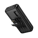2A Power Bank with Charging Indicator, 2 Inputs, 5 Outputs, 4 Built-in Cables (20000mAh) (J163A)