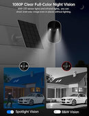 Battery Powered WIFI CCTV Camera Rechargeable with Solar Panel