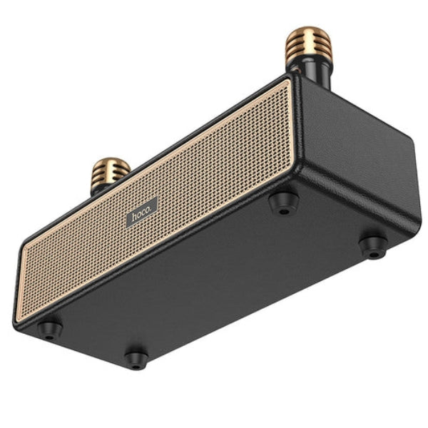 Classic Stylish Bluetooth Speaker w/ 2 Wireless Microphone, Phone Holder (BS63)