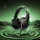 Premium Wired Gaming Headset with LED Light, Omnidirectional Microphone, 50mm Drivers (W117)