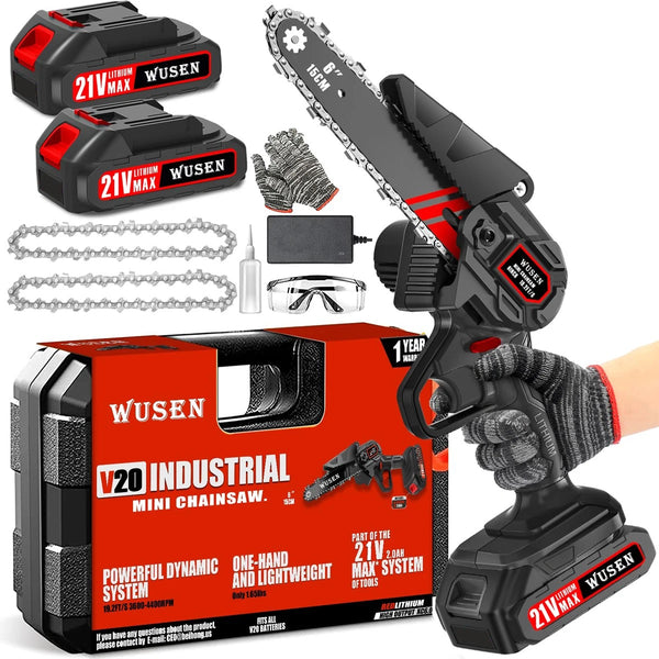 Mini Chainsaw Cordless, 6 Inch Electric Chainsaw