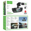 Premium 4-Way Dash Camera with 3" IPS HD Display, Dual 360° Rotatable Cabin & Rear Cameras with Wi-Fi App (DV17)