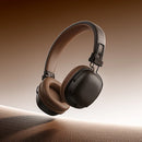 Leather Bluetooth Headset w/ 32 Hours, Air Soft Earmuff, Aux Input, Foldable Design (W64)