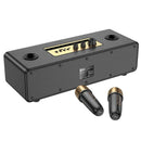 Classic Stylish Bluetooth Speaker w/ 2 Wireless Microphone, Phone Holder (BS63)