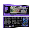 Ergonomic Wired Gaming Keyboard with RGB Rainbow Light, 6-Key Anti-Ghosting, Integrated Wrist Rest (GM702)