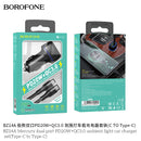 Mercury dual port PD20W+QC3.0 ambient light car charger set(Type-C to Type-C)