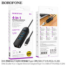 DH6 Erudite 4-in-1 Gigabit Ethernet Adapter(USB to USB3.0*3+RJ45)(L=0.2M)