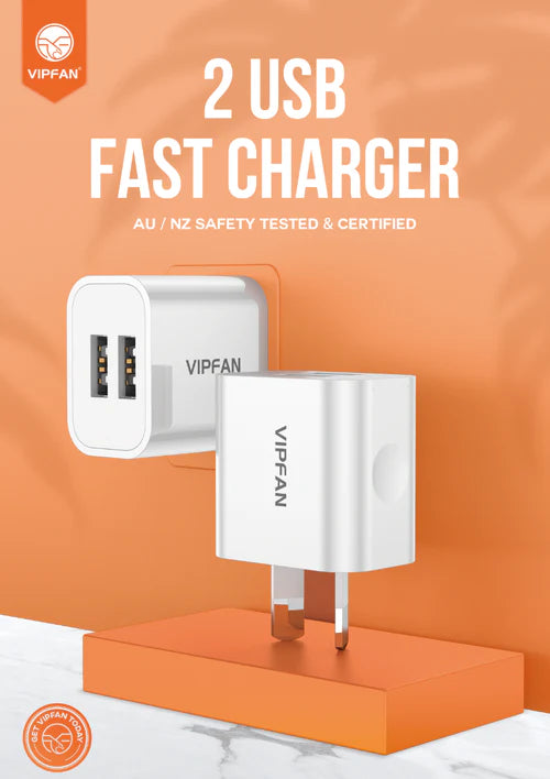 2 Port USB Charger w/ NZ Cert. (AU1)