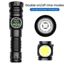 Rechargeable Flashlight COB + LED Torchlight