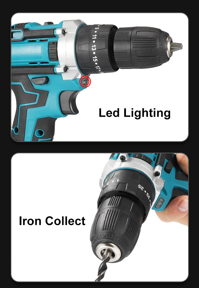 KD 21v Power Tools Electric Drill Electric Drill Impact Set - 21v