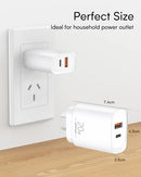 20W USB-A & USB-C Dual Super Fast Charger (AU6)