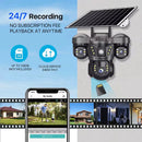 V380 Pro Triple Lens Solar 4G SIM Camera  6MP