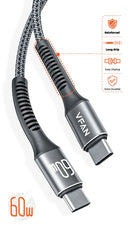 Super Fast Charging Cable with Reinforced Long Grip (X22) - 30W Type C to Type C