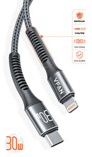 Super Fast Charging Cable with Reinforced Long Grip (X22) - Super Fast Charging Cable with Reinforced Long Grip (X22) - 30W Lightning to Type C