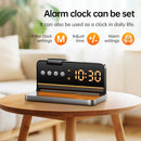 15W 4-in-1 Magnetic Wireless Fast Charger, with Alarm Clock, Ambient Lighting, Compact Foldable Design (DWQ03)