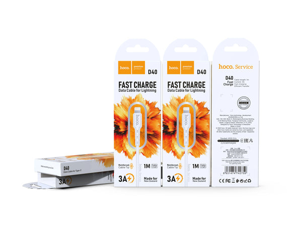 3A Fast Charge Data Cable usb to type ios  (D40)