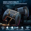 AFMVV Wireless Controller for PS5 with RGB LED, Turbo & Dual Vibration