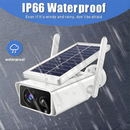 Outdoor Solar Security Camera Wireless WiFi Night Vision PIR Detection Dual-Way Audio IP66 Waterproof for Home Surveillance