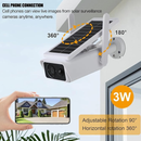 Outdoor Solar Security Camera Wireless WiFi Night Vision PIR Detection Dual-Way Audio IP66 Waterproof for Home Surveillance