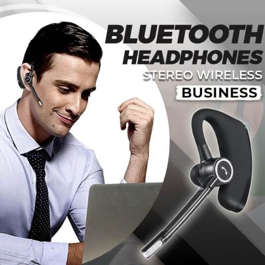 V8S Stereo Wireless Business Intelligence Noise Reduction Bluetooth Headset for Business/Office/Driving