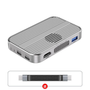 Magnetic Aluminum M.2 NVMe SSD Enclosure with Cooling Fan – 10Gbps USB-C 3.2, 4K 60Hz HDMI, SD/TF, 100W PD, Up to 8TB (7-IN-1)