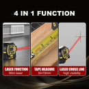 Laser Tape Measure 4 in 1 Digital Measuring Tape with 60m Laser Light and 5m Metric Laser Cross Line