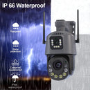 Dual Lens Audio Alarming Outdoor Waterproof Network Camera 6k icsee 36x Zooming Wireless WIFI CCTV Camerap