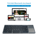 B033 Mini Foldable Bluetooth Keyboard with Touchpad