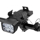 4-in-1 Rechargeable Waterproof Bicycle Light USB Phone Holder 4000 MAH Battery LED Headlight Cycling Horn Front Light
