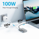 Magnetic Aluminum M.2 NVMe SSD Enclosure with Cooling Fan – 10Gbps USB-C 3.2, 4K 60Hz HDMI, SD/TF, 100W PD, Up to 8TB (7-IN-1)