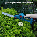 24V Rechargeable Battery Cordless Grass Shear 2-in-1 Handheld Hedge Cutter Tool Electric Shrub Trimmer