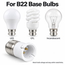 E27 to B22 Lamp Holder Adapter Screw to Bayonet Bulb Base Converter