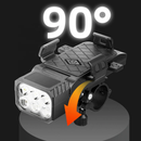 4-in-1 Rechargeable Waterproof Bicycle Light USB Phone Holder 4000 MAH Battery LED Headlight Cycling Horn Front Light