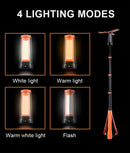 9000mAh Rechargeable Outdoor Camping Light Stand Battery Powered String Lights for Hiking & Outdoor Activities