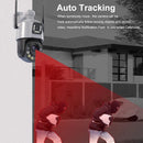 Dual Lens Audio Alarming Outdoor Waterproof Network Camera 6k icsee 36x Zooming Wireless WIFI CCTV Camerap