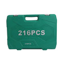 Set of 216pcs Hand Mechanic Socket Ratchet Wrench Combination Tool Kit 216 in 1