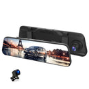 4K 9.66" Inch Rear View Mirror Camera Dash Cam Front and Rear Dual +GPS