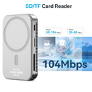 Magnetic Aluminum M.2 NVMe SSD Enclosure with Cooling Fan – 10Gbps USB-C 3.2, 4K 60Hz HDMI, SD/TF, 100W PD, Up to 8TB (7-IN-1)