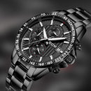 DOM Men's Sports Quartz Watch - Stainless Steel, 30M Water Resistant