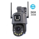 Dual Lens Audio Alarming Outdoor Waterproof Network Camera 6k icsee 36x Zooming Wireless WIFI CCTV Camerap
