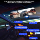 4K 9.66" Inch Rear View Mirror Camera Dash Cam Front and Rear Dual +GPS