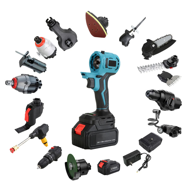 Household screwdriver battery electric spanner socket cordless tools kit set combo garden wrench power tools set